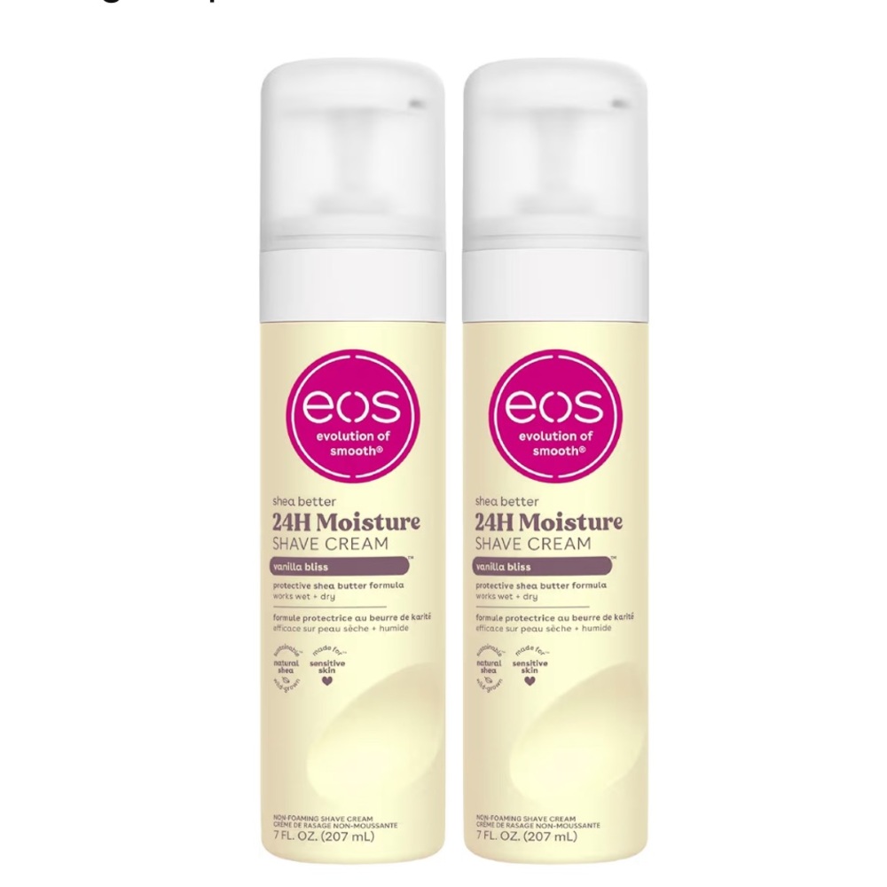 Eos Shea Better Vanilla Cream Shaving Cream- 2 bottle Set NEW 🏷️